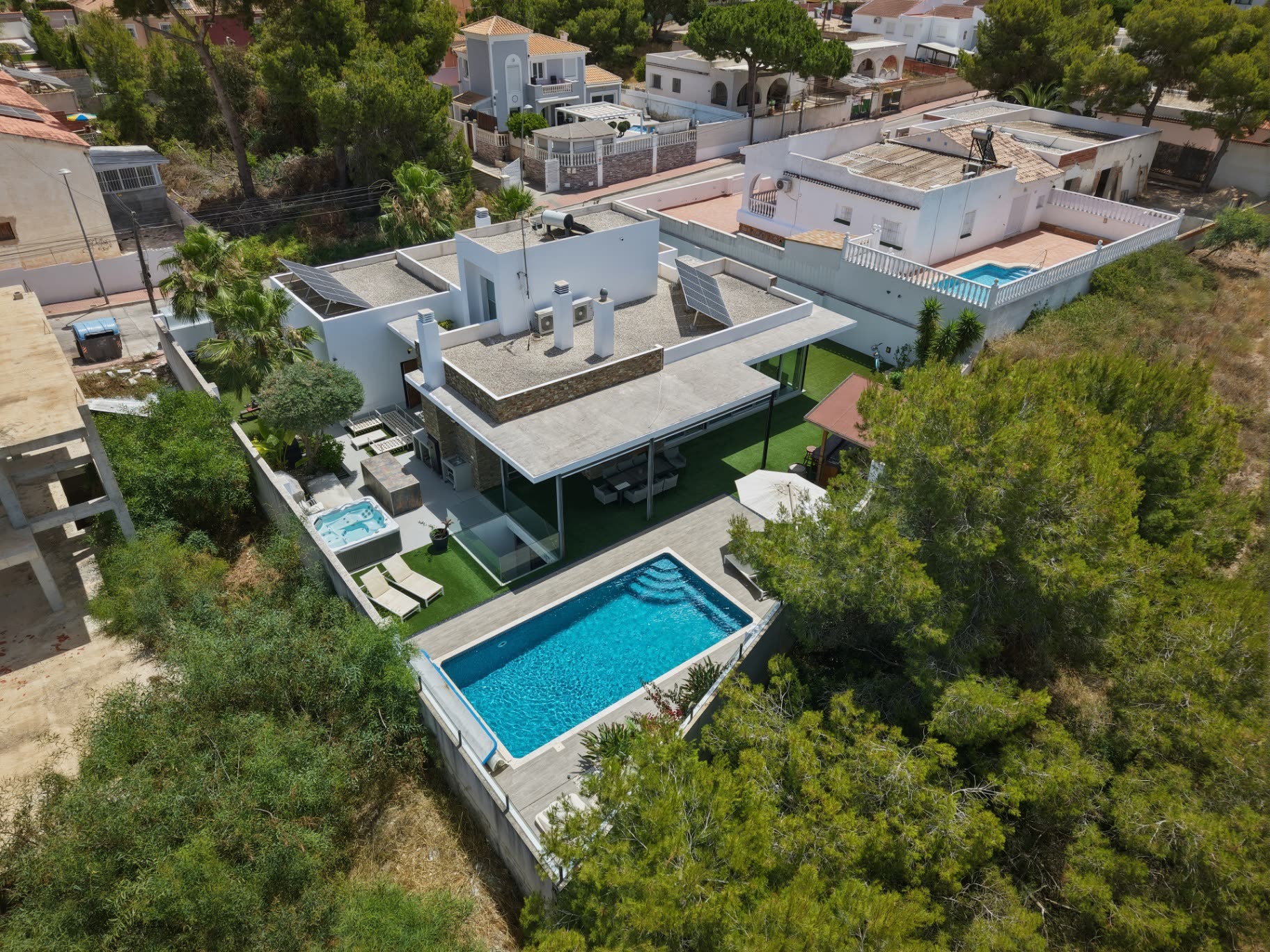 Villa Orihuela Costa, drönare över tomten